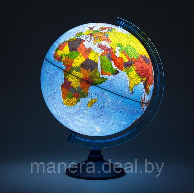 Глобус физико-политический Globen, 32см, с подсветкой от батареек на круглой подставке - фото 1 - id-p121677074
