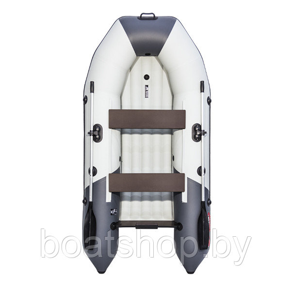 Надувная моторно-килевая лодка Таймень NX 2800 НДНД "Комби" светло-серый/графит