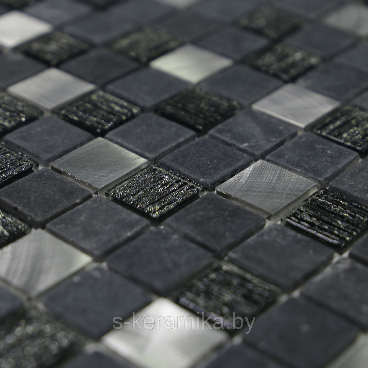 Стеклянная Мозаика Black Velvet СТK-0168 298*298*4mm - фото 1 - id-p121422632