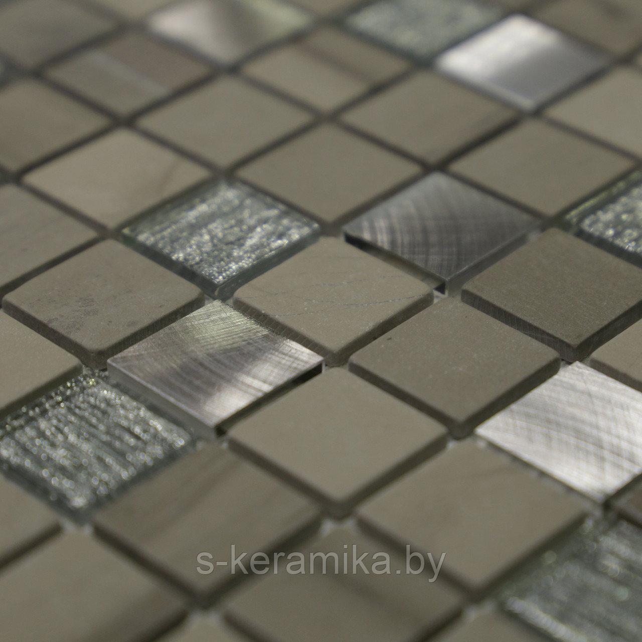 Стеклянная Мозаика Grey Velvet СТKM-0172 298*298*4mm