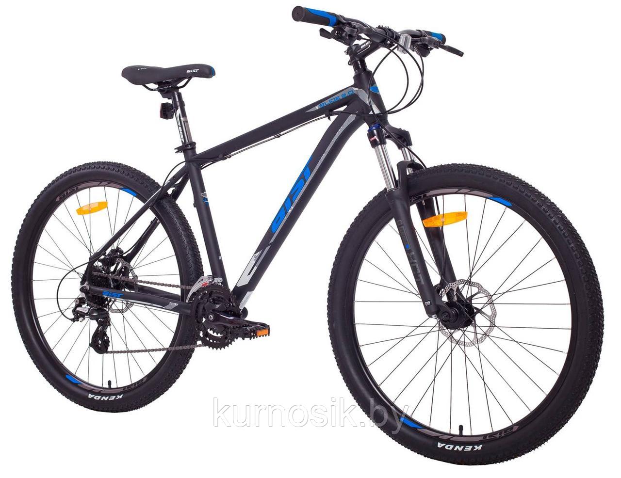 Горный велосипед Aist Slide 2.0 27.5" черно-синий 20"