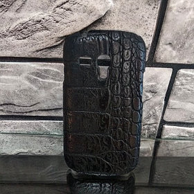 Чехол для Samsung Galaxy S3 mini (8190) эко-кожа, черный