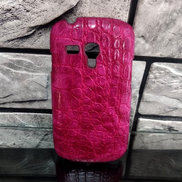 Чехол для Samsung Galaxy S3 mini (8190) эко-кожа, розовый - фото 1 - id-p97548457