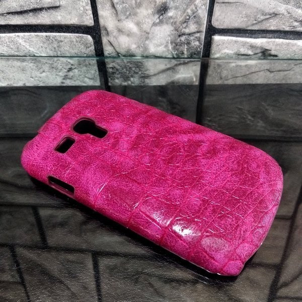 Чехол для Samsung Galaxy S3 mini (8190) эко-кожа, розовый - фото 2 - id-p97548457