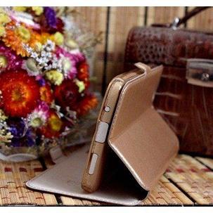 Чехол для ZTE Blade A610 Plus книга с окошком Experts, золотой, фото 2