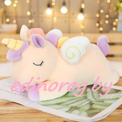 Единорог мягкий.Персиковый. 35 см.