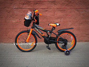 Велосипед детский Delta Sport-18" черный/оранжевый