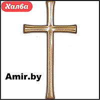 Крест на памятник католический 017 12х6.5см. Цвет: Золото. Материал: полимергранит