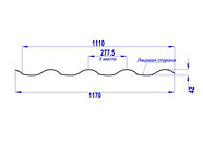 Металлочерепица Монтерроса, NORMAN MP RAL 7024 (Графитовый серый), фото 2