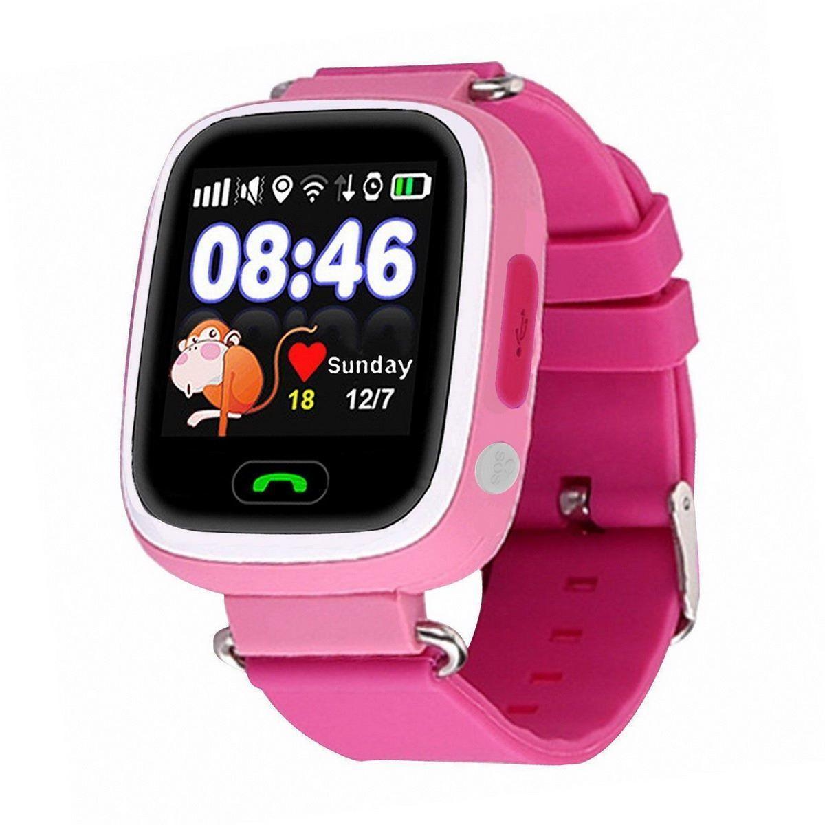 Детские умные часы Smart Baby Watch Wonlex Q80 (Q90, GW100, Q100) розовые - фото 1 - id-p97754757