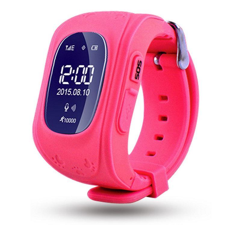 Детские умные часы с GPS Q50 (Smart baby watch) розовые - фото 1 - id-p97754765