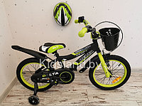 Детский велосипед Delta Sport 20'' + шлем (салатово-черный), фото 1