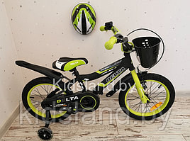 Детский велосипед Delta Sport 20'' + шлем (салатово-черный)