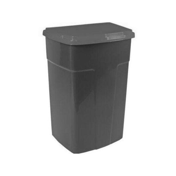 Бак мусорный 90л темно-серый - фото 1 - id-p115738130