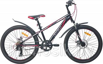 Подростковый велосипед AIST Rocky Junior 1.1 24" красный Черный, 14"
