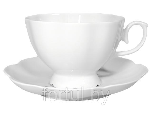 Чайная пара 250 см3 "Елена" белое изделие - фото 1 - id-p121745245