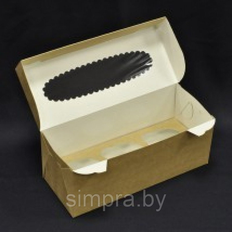 Коробка на 3 капкейка 25х10х10 см - фото 1 - id-p121746822