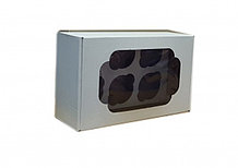 Коробка на 6 капкейков, маффинов 25x17x10 см