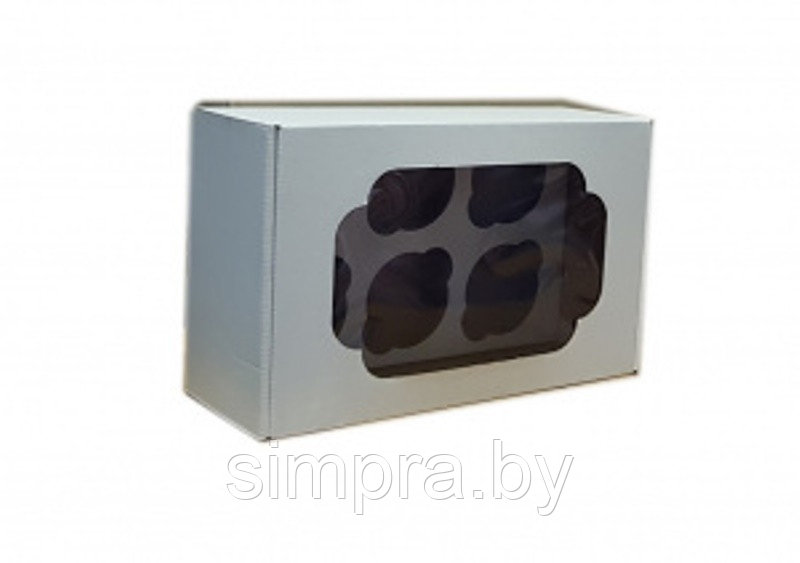 Коробка на 6 капкейков 25x17x10 см - фото 1 - id-p121748532