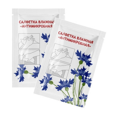 Салфетка влажная гигиеническая антимикробная (одноразовая), фото 2