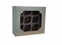 Коробка на 9 капкейков, маффинов 25x25x10 см