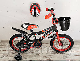Детский велосипед Delta Sport 14'' + шлем (красно-черный)