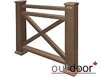 Ограждение из ДПК Outdoor "Кантри плюс" 3D STORM BROWN