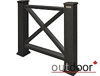 Ограждение из ДПК Outdoor "Кантри" 1,5м 3D STORM BLACK