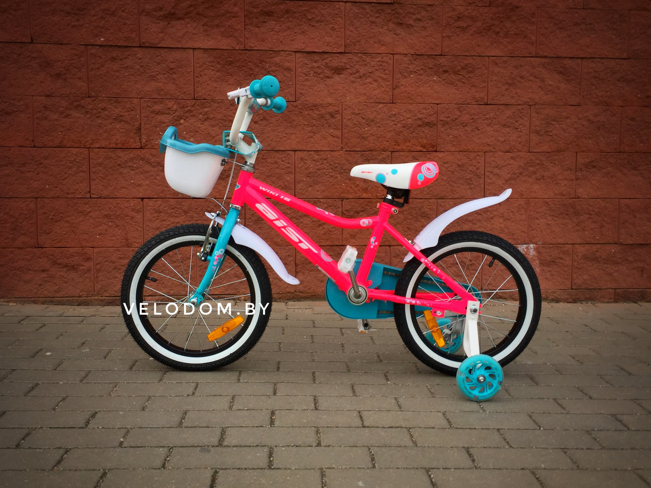 Велосипед детский Aist Wiki 16" розовый/голубой