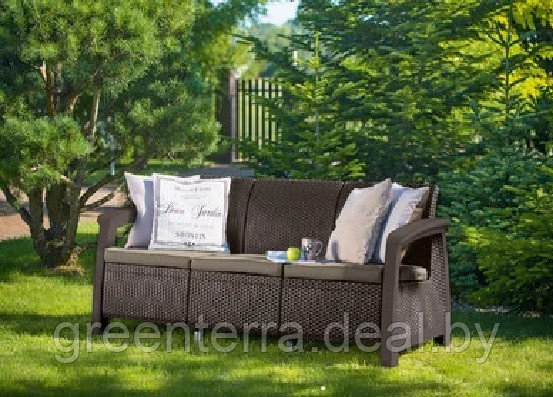 Диван KETER CORFU LOVE SEAT MAX, коричневый [223207] - фото 8 - id-p121832949