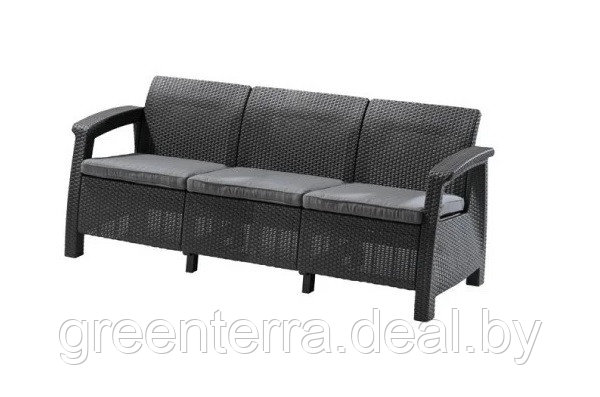 Диван KETER CORFU LOVE SEAT MAX, графит [223211]