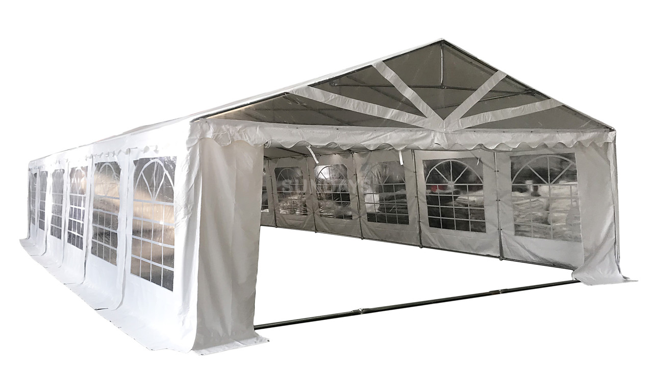 Тент-шатер ПВХ 6x12м с прозрачным фронтоном Sundays 612201W - фото 2 - id-p121845534