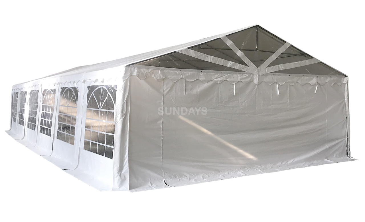 Тент-шатер ПВХ 6x12м с прозрачным фронтоном Sundays 612201W