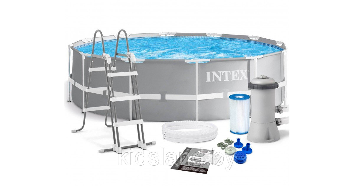 Каркасный бассейн Intex 366x122см, арт. 28718 +фильтр-насос + лестница - фото 1 - id-p121892073