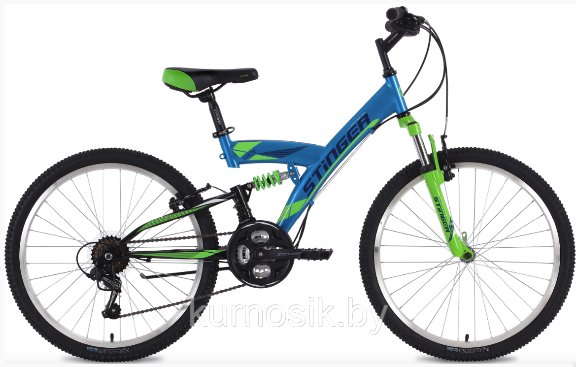 Подростковый велосипед Stinger banzai 24" синий - фото 1 - id-p121892096