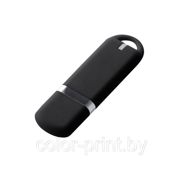 Флеш накопитель USB 2.0 Memo, пластик Софт Тач, черный/черный, 32 Gb