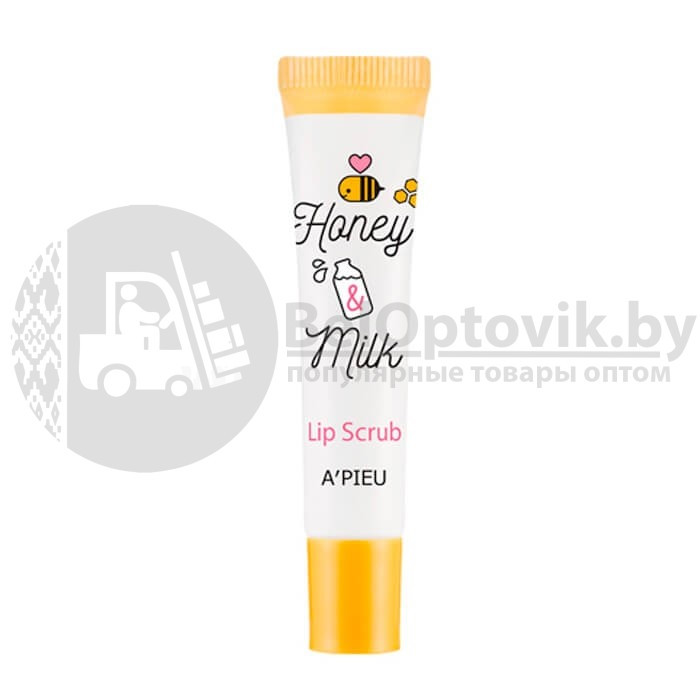 Скраб для губ с экстрактом меда и молочными протеинами APieu Honey Milk Lip Scrub, 8мл Original Korea - фото 3 - id-p121894719