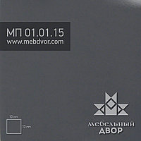Фасад в пластике HPL МП 01.01.15 (темно-серый глянец) витрина без компенсации, алюминиевый С-профиль, 16 mm