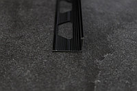 Уголок для плитки L-образный 10мм, черный глянец 270 см