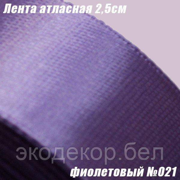 Лента атласная 2,5см. Фиолетовый №021