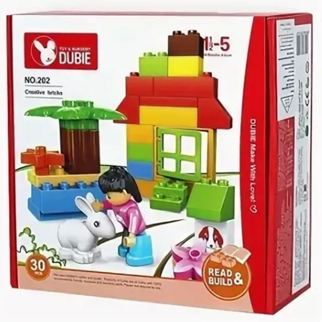 Конструктор Dubie 202 Дом (аналог Lego Duplo) 30 деталей