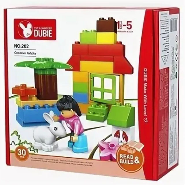 Конструктор Dubie 202 Дом (аналог Lego Duplo) 30 деталей - фото 1 - id-p121909128
