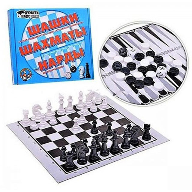 Настольная игра Шахматы, шашки, нарды 01451 Десятое Королевство