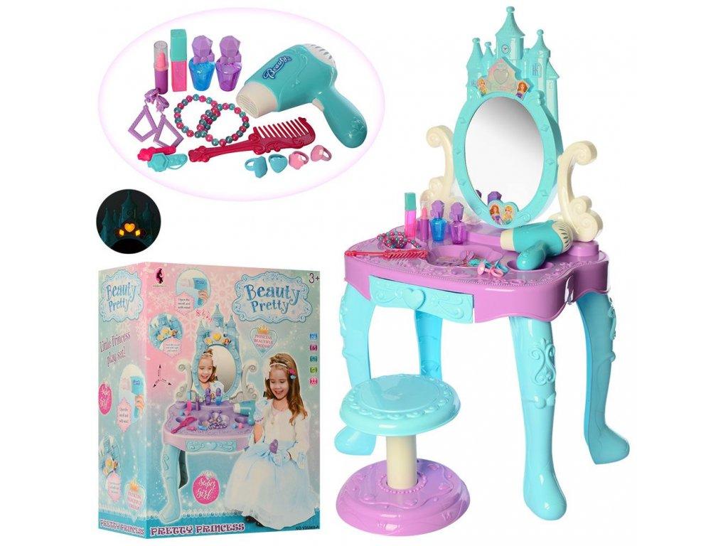 Игровой набор Трюмо Салон красоты с аксессуарами, туалетный столик с зеркалом, феном - фото 1 - id-p88382857