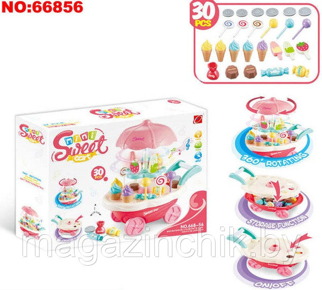 Игровой набор "Кондитерская" 668-56, тележка со сладостями - фото 1 - id-p110994118
