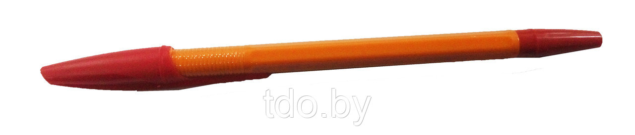 Ручка: шариковая, 1 mm, цвет чернил - КРАСНЫЙ, чернила на масляной основе, желтый корпус, красный колп. - фото 2 - id-p121937157