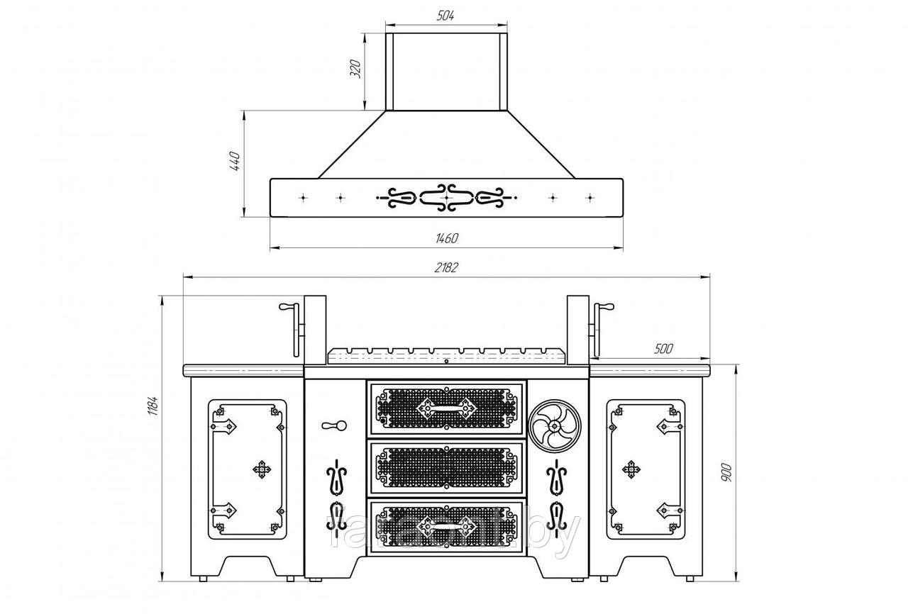 Мангал на древесном угле УМБ(2) GRILL MASTER (Гриль мастер) - фото 3 - id-p121937396