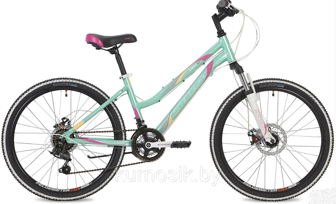 Подростковый велосипед STINGER  laguna DISK 24" зеленый