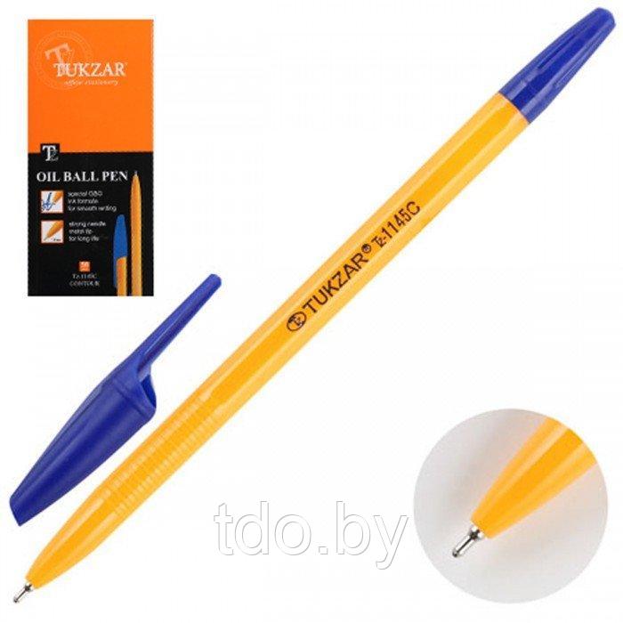 Ручка: шариковая, 1 mm, цвет чернил - СИНИЙ, чернила на масляной основе, ЖЕЛТЫЙ корпус, синий колп. - фото 2 - id-p121937276