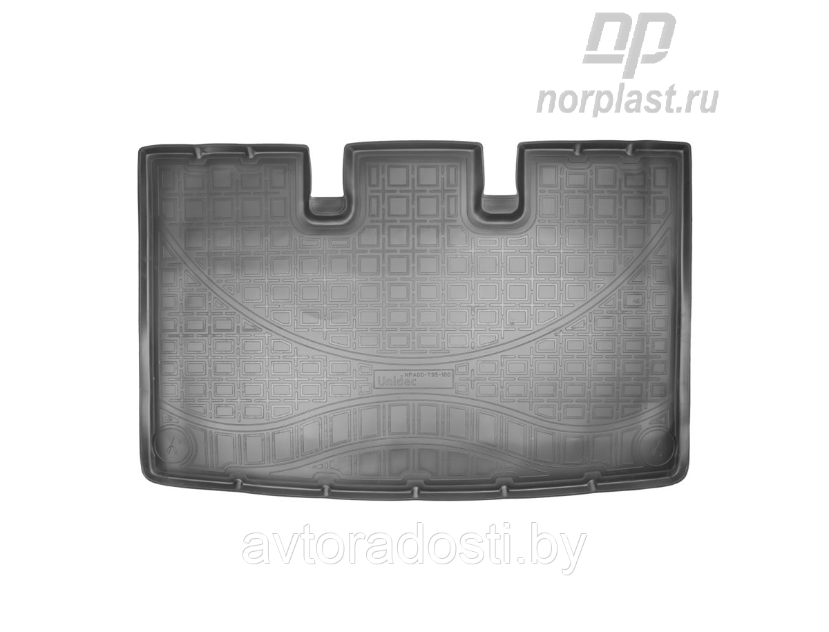 Коврик в багажник для Volkswagen T5 / T6 (2003-2015 / 2015-) короткая база / Фольксваген (Norplast)